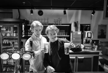 pianist Arthur and Lucas Jussen backstage in TivoliVredenbrug Utrecht photo by Peter Tra