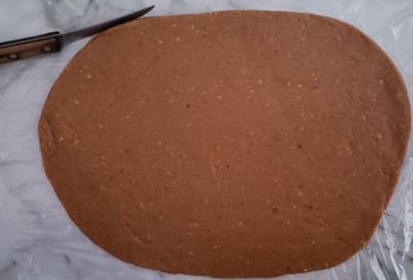 Peanut butter flatbread round