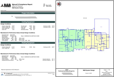 Manual JDS example report. Manual D with duct design layout.