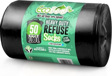 a roll up of refuse bags with a roll of refuse