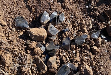 Obsidian you'll find at the Davis Creek Mine