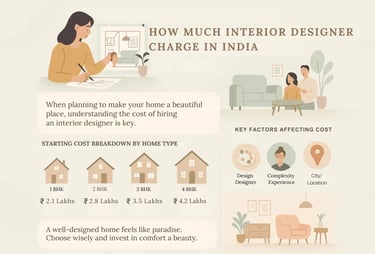 how much interior designer charge in india
