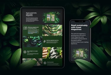 Sustainability page and homepage takeover created by Michael Brasuela | MVB CREATIVE
