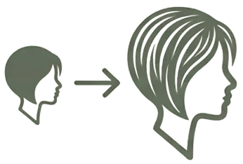 Icône profil pour transformation balayage au salon l'Arabesque à Guilherand-Granges.