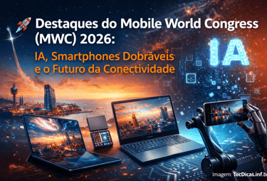 Destaques do Mobile World Congress (MWC) 2026: IA, Smartphones Dobráveis e o Futuro da Conectividade