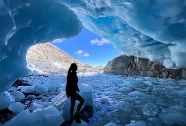 Interior del glaciar brewster