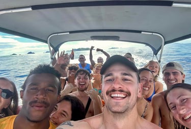 Backpackers en las islas Mamanuca