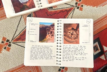 Páginas del diario de viaje