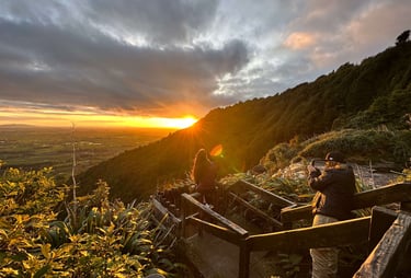 Atardecer en Wairere Falls