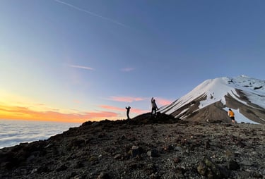 Atardecer en el Taranaki