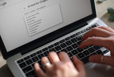 Google search showing AI tool autocomplete suggestions