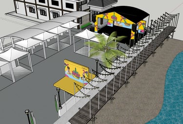 3D layout untuk pre event balikpapan kaltim