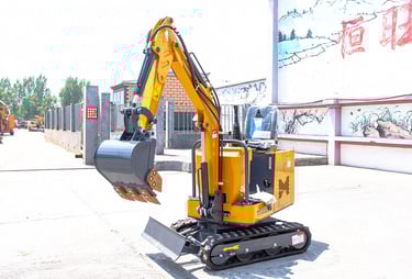 a construction worker is using a hydraulic hydraulic excavator