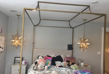bedroom wall in westfield, NJ before mural by Marcine