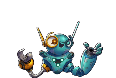 a robot with a helmet and a helmet on