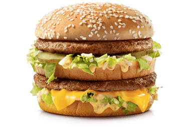 Lanche estilo Big Mac saudável com molho especial e pão com gergelim