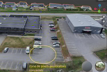 Vue de la photogrammétrie orientation drone