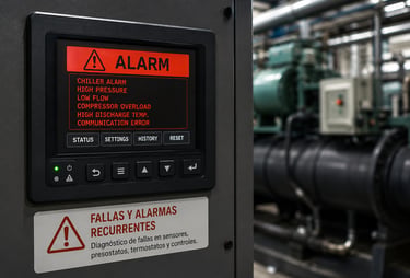 falla en tablero electrico chiller