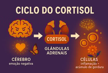 Como o cortisol da baixa autoestima causa inflamação e ganho de peso - estudo Nature 2024" 