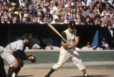 Mazeroski during game 7 of the 1960 World Series.