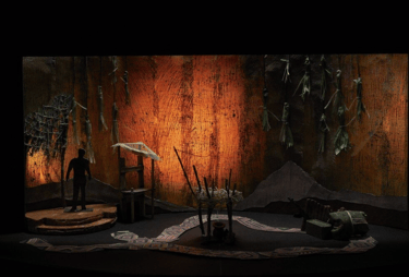 A model of the set design by Norma Lee Chartoff