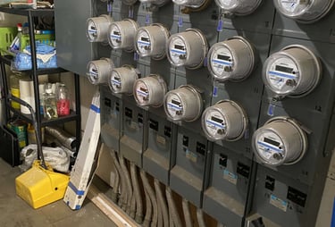 Commercial building electric meters