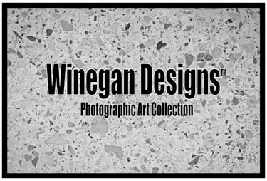 Winegan Designs Photographic Art Collection wording in front of textured background