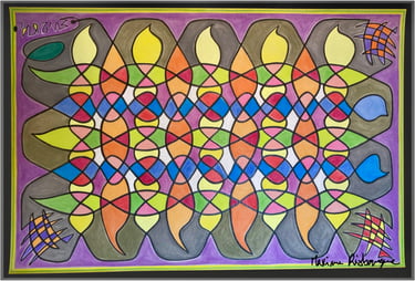 Toile tableau lampe Ligne couleurs maxime Risbourque