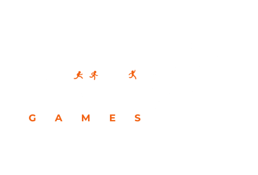 chasing windmills games logo with people chasing a flying windmill
