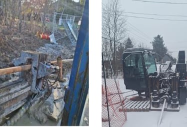 Tubería de 30”Ø x 500 metros de longitud, acero al carbón Equipo DD-220 American Augers