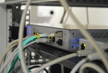 a computer monitor with a bunch of wires and wires