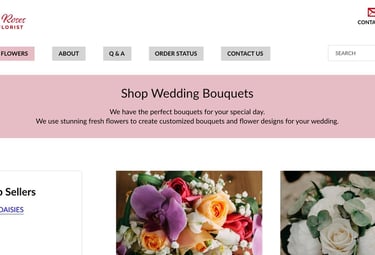 Web Design Project for Tulips & Roses