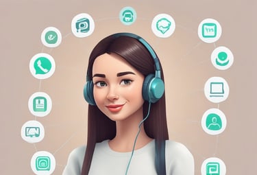 A creative team collaborating on digital marketing strategies with laptops and smartphones in a bright office.