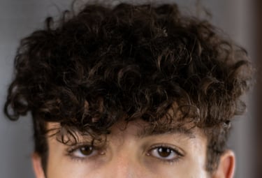 Modern men's perm with natural curls - Men's permanent wave Brookfield Illinois