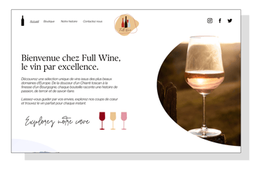 page principale site web