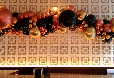 balloons garland for Hilton hotel London