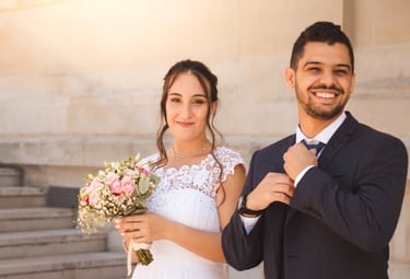 mariage à Cachan, lumière naturel, style lumineux