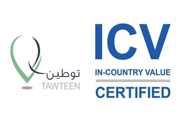 a logo for the icv in the middle of a white background