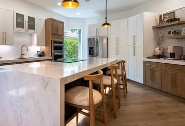 Full Kitchen Remodeling with Countertop, Island and Cabinets