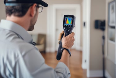 A friendly property manager discussing plans with a landlord over coffee.