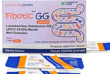 lactobacillus rhamnosus gg mouth melt sachet, sacchromyces boullardi and rhamnosus gg sachet.