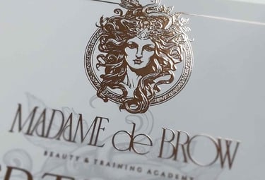 Various foil color and spot uv finishes from Sketches Agency London