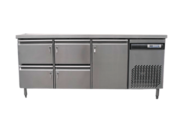 Under-Counter Refrigerator 4 Drawers + 1 Solid Door ตู้แช่สแตนเลส 4 ลิ้นชัก 1 ประตู