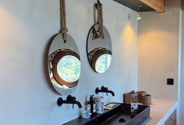 salle de bain en Béton cire