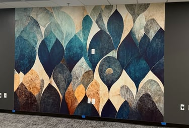 Wallpaper installation project in Phoenix, AZ