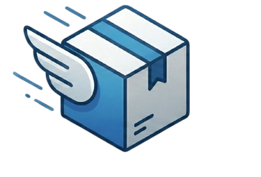 Icône de boîte ailée symbolisant la livraison rapide des clés de licence Adobe