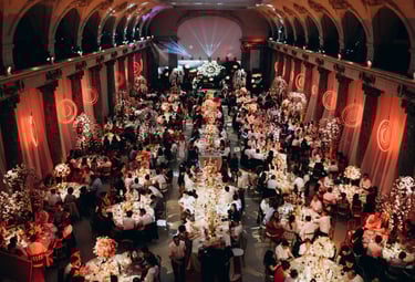 Guest hall full of people