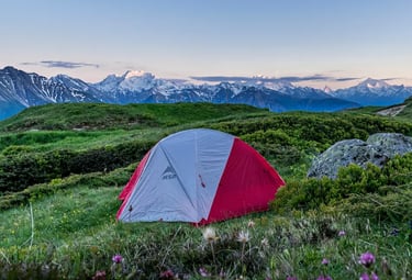 Bivouac en montagne dans le Val d’Arly