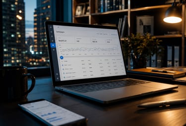 Campaña de anuncios SEM mostrando resultados de conversión y aumento de clics en buscadores digitales