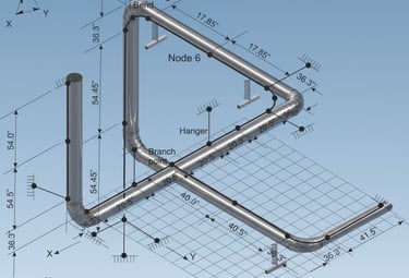 Pipeline Layout Design, Line Isometric Drawing, Pipe Routing, Fluid Flow Hydraulic Modelling